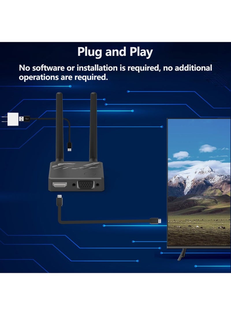 Zikra Wireless HDMI Display Dongle Adapter, for Streaming Video/Audio from Laptop, PC, Smartphone to HDTV/Projector, No Setup,No Need APP, Compatible with Android, iOS, Windows and MacOS - Image 3