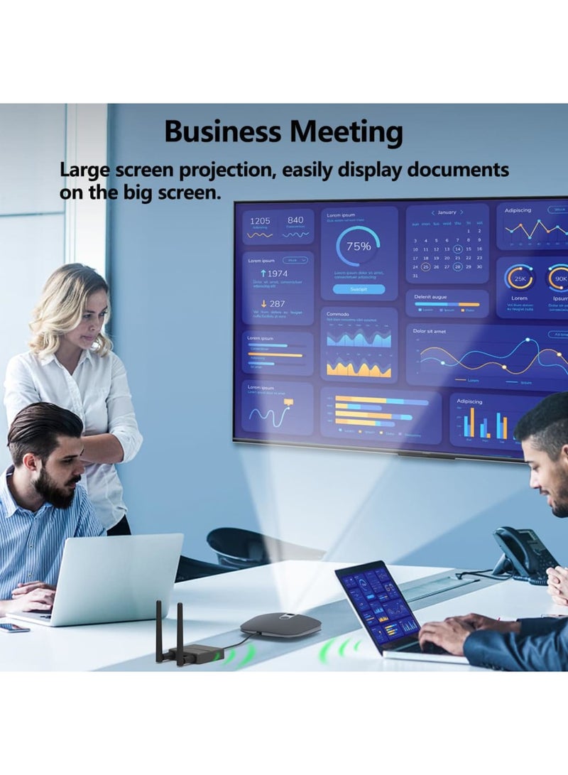 Zikra Wireless HDMI Display Dongle Adapter, for Streaming Video/Audio from Laptop, PC, Smartphone to HDTV/Projector, No Setup,No Need APP, Compatible with Android, iOS, Windows and MacOS - Image 4