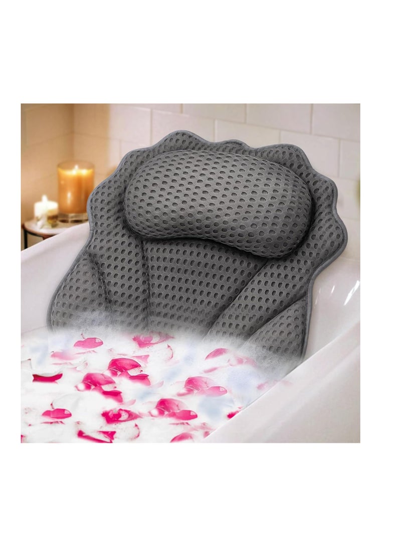 RUVINCE Bath Pillow RUVINCE Ergonomic Luxury Bathtub Pillow with Head,Neck, Shoulder and Back Support, 4D Bath Pillows for tub with 6 Powerful Suction Cups, Fits All Bathtub  - Image 1