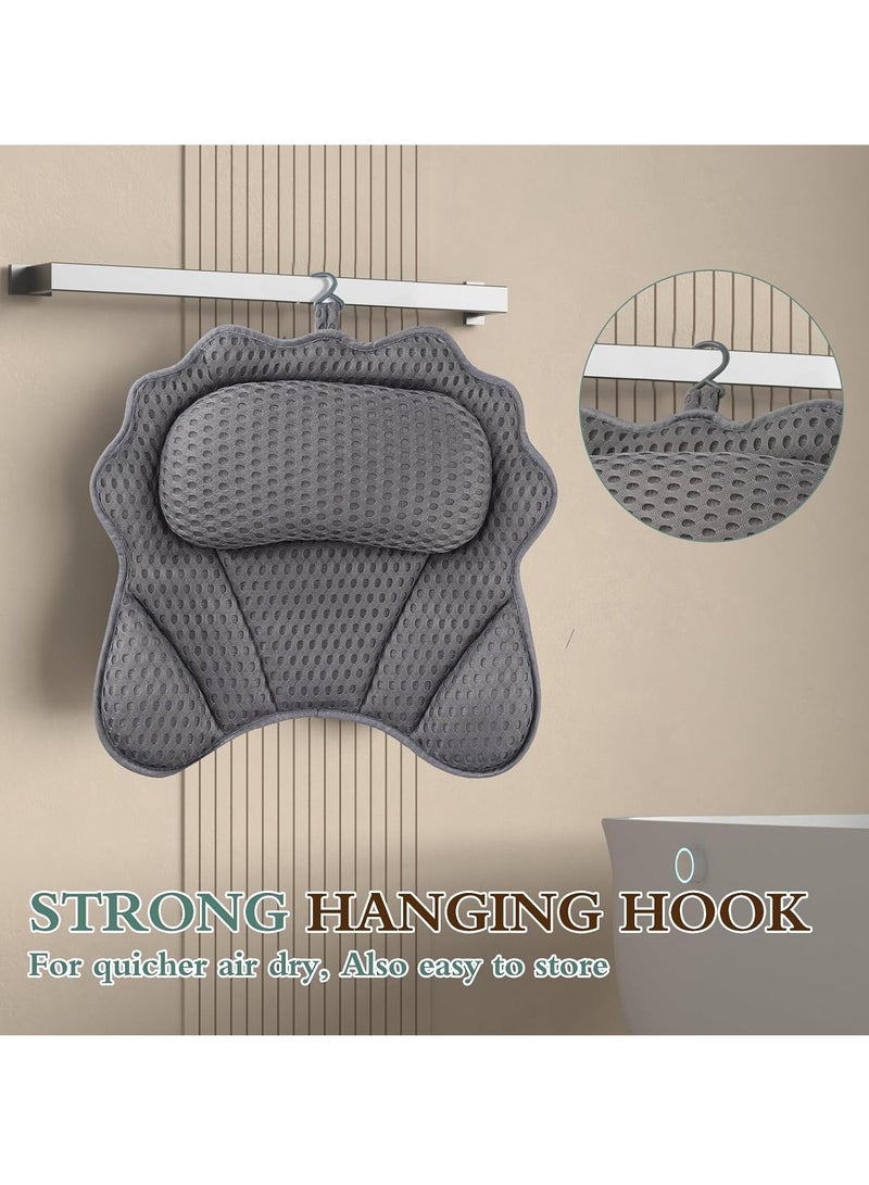 RUVINCE Bath Pillow RUVINCE Ergonomic Luxury Bathtub Pillow with Head,Neck, Shoulder and Back Support, 4D Bath Pillows for tub with 6 Powerful Suction Cups, Fits All Bathtub  - Image 5