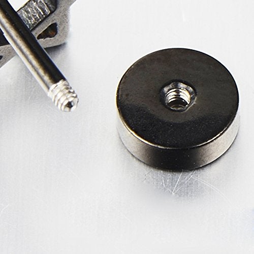 COOLSTEELANDBEYOND Mens Womens White Black Stud Earrings Steel Illusion Tunnel Plug Screw Back with 6MM Black Cubic Zirconia - Image 3