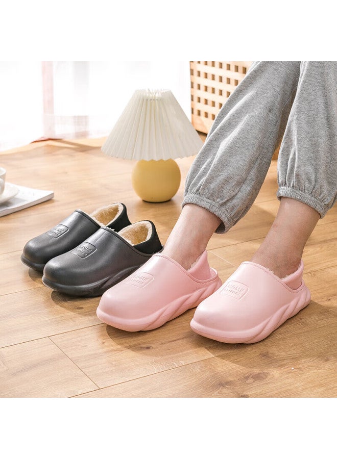 Tzldn Waterproof Cotton Shoes, Men's Autumn And Winter Warm Slippers, Home Full-coverage Cotton Shoes, Semi-wrapped Cotton Slippers For Me - Image 5