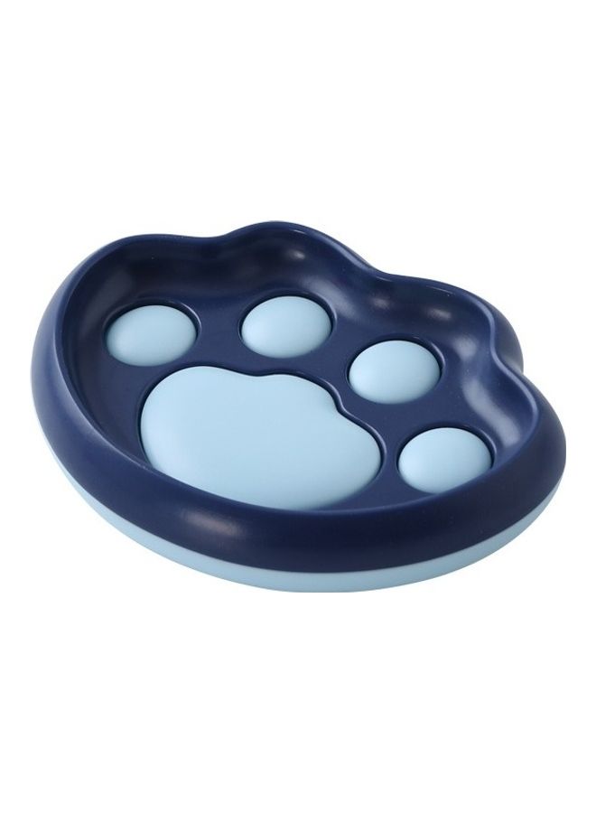 NIBEMINENT Wall Mounted Cat Claw Drain Soap Holder Blue 13x10x2.8cm