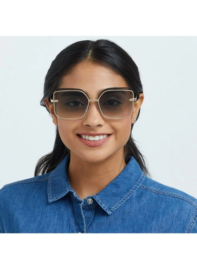 بلاك أوت Women's نظارة شمسية بإطار كامل أسود للقمر للنساء