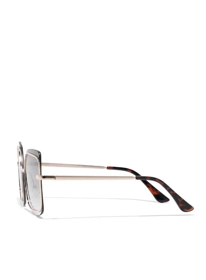 بلاك أوت Women's نظارة شمسية بإطار كامل أسود للقمر للنساء