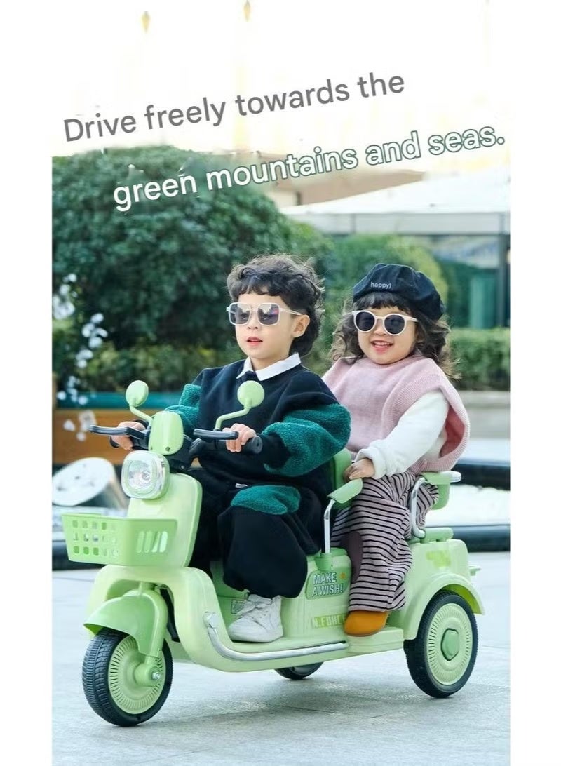 ريكسا دراجة نارية كهربائية للأطفال بمقعدين تعمل بالبطارية - دراجة كهربائية ممتعة وآمنة للأطفال - Image 3