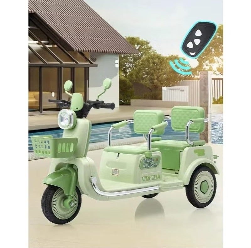 ريكسا دراجة نارية كهربائية للأطفال بمقعدين تعمل بالبطارية - دراجة كهربائية ممتعة وآمنة للأطفال - Image 2