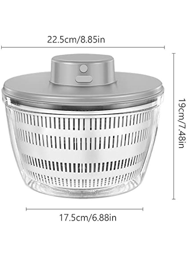 Generic Electric Salad Spinner,Automatic Salad Rotator,USB Chargeble Lettuce Spinner- Easy Water Drain System,Lettuce Cleaner and Dryer for Home Kitchen Washing & Drying Leafy Vegetables (White)  - Image 3