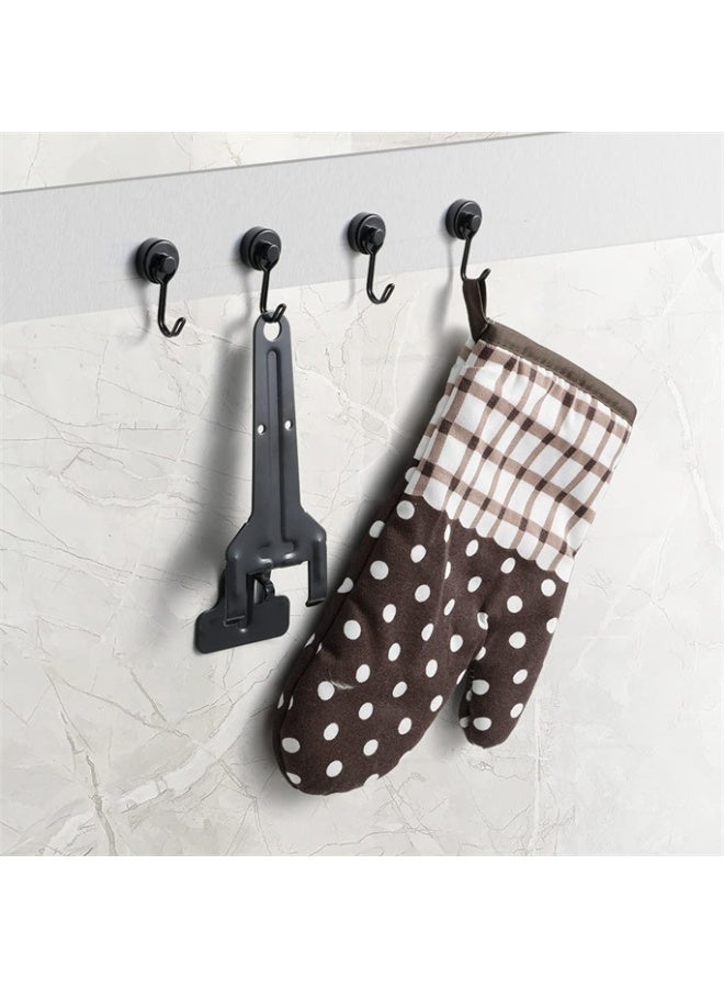 HOMESTAR 8 Pieces Magnetic Hooks, with Rust Proof for Indoor or Outdoor Hanging, Refrigerator, Grill, Kitchen, Key Holder, Labubu Toy, Black - Image 5