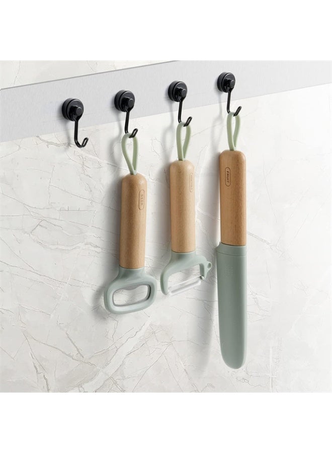 HOMESTAR 8 Pieces Magnetic Hooks, with Rust Proof for Indoor or Outdoor Hanging, Refrigerator, Grill, Kitchen, Key Holder, Labubu Toy, Black - Image 4