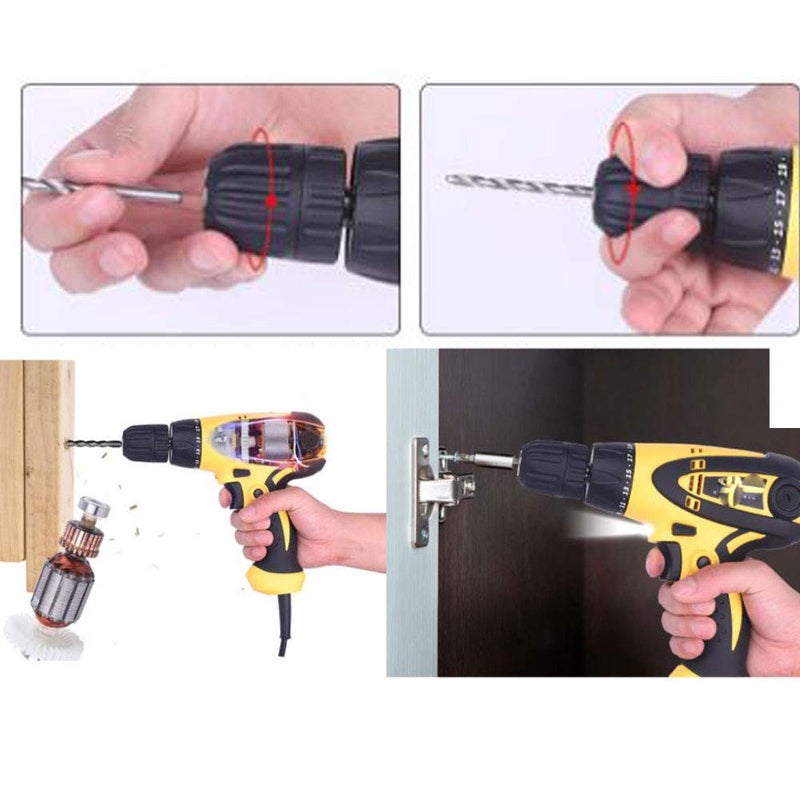 MLD نظام ضبط عزم الدوران MLD مفك كهربائي مع آلة حفر 10 مم مفك حفر مسدس براغي مزود بسلك مع 3 قطع بت PH2 KM10310 مم 350 واط 750 دورة في الدقيقة 230 فولت متعدد الألوان بلاستيك - Image 4