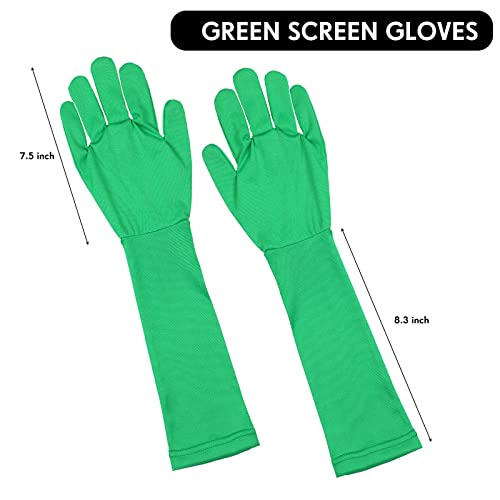 Foaincore Chromakey Green Screen Gloves Hood Chroma Key Glove and Hood Invisible Effects Background Chroma Keying for Green Screen Photography Photo Video Film Make - Image 3