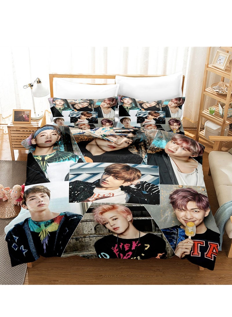 3pc creative 3d printing creative printing 1 quilt cover 2 pillowcases fashion set - Image 2