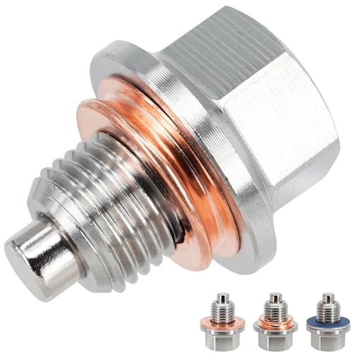 Dsnaduo 1PC M12x125 Stainless Steel Magnetic Engine Oil Drain Plug Fit Nissan 370Z Altima Frontier GTR Maxima Murano NV Pathfinder Rogue Sentra Titan Versa Infiniti Toyota Lexus 1112801M00 DP006 - Image 1