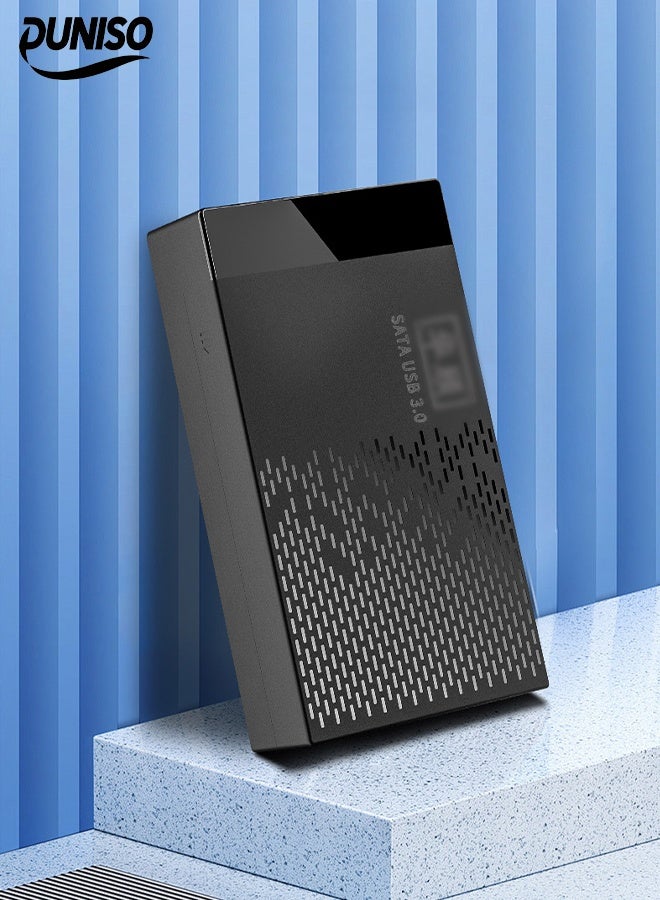 DUNISO Hard Drive Enclosure，Mobile hard disk box，Equipped with air vents and Indicator, fast heat dissipation, anti drop and wear-resistant, supporting 2.5-inch/3.5-inch SATA hard drives, mechanical hard drives or SSD solid state drives, 18 * 11.5 * 3.5cm ﻿ ﻿  - Image 1