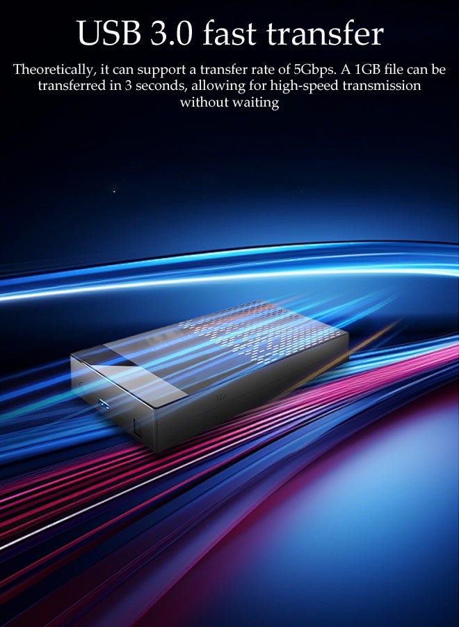 DUNISO Hard Drive Enclosure，Mobile hard disk box，Equipped with air vents and Indicator, fast heat dissipation, anti drop and wear-resistant, supporting 2.5-inch/3.5-inch SATA hard drives, mechanical hard drives or SSD solid state drives, 18 * 11.5 * 3.5cm ﻿ ﻿  - Image 4