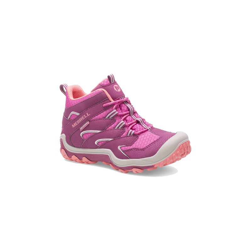 Merrell unisex child Chameleon 7 Mid Alternative Closure Waterproof Hiking Boot, Berry, 2 Big Kid US - Image 1