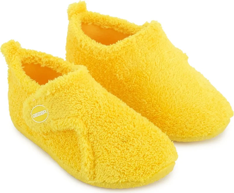 جيزر Winter Girls Plush Comfortable Sole Velcro Adjustable Home School Nursery Slippers Shoes