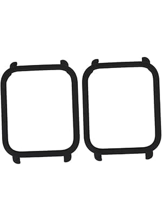 Black Watch Case Cover Protective Frame 2pcs Scratch Resistant Waterproof - Image 1