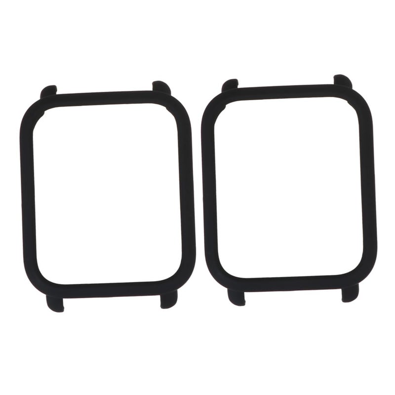 Black Watch Case Cover Protective Frame 2pcs Scratch Resistant Waterproof - Image 2
