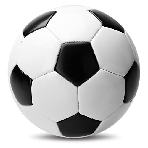 ZOOJOY Size 3 Soccer Ball for Kids, Classic Color Toddler Boys & Girls Soccer Ball with Pump, Outdoor Sports & Play Toys & Gifts for Baby Ages 2 3 4 5 6 7 8 - Image 1