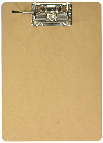 Charles Leonard Letter Size Masonite Clipboard with Shannon Style Arch Posts, Two Sided Smooth, Brown, 9 X 14.5 Inches (89533) - Image 2