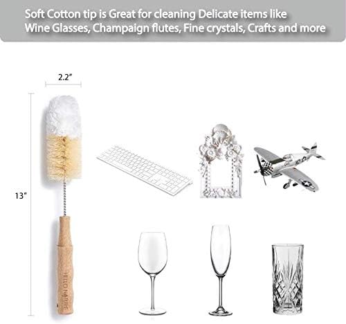 HELLO NATURE 4Pcs Long Handle Bottle Cleaning Brush Set by HELLO NATURE Sustainable  Biodegradable Natural Fibre Bamboo Handle Brushes ZeroWaste  Plastic Free - Image 4