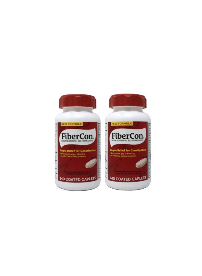 Fibercon Fiber Therapy for Regularity with Calcium Polycarbophil, 2 Pack - Image 1