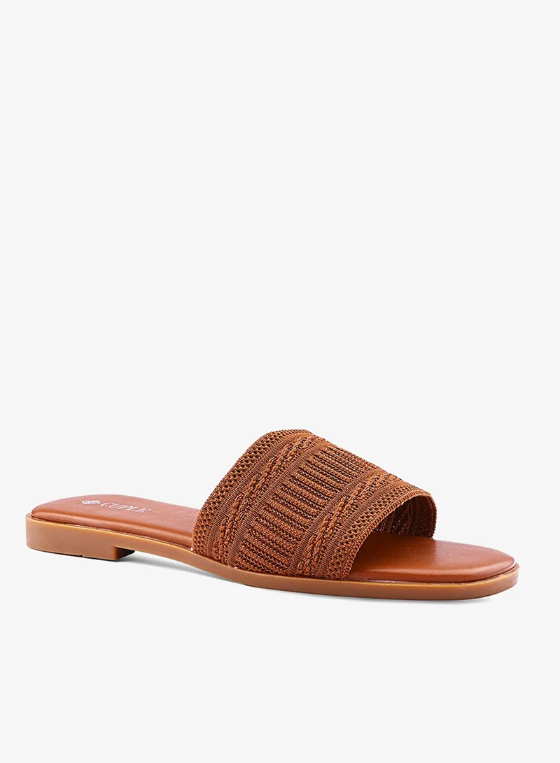 Cuple Womens blush-toned flat sandals