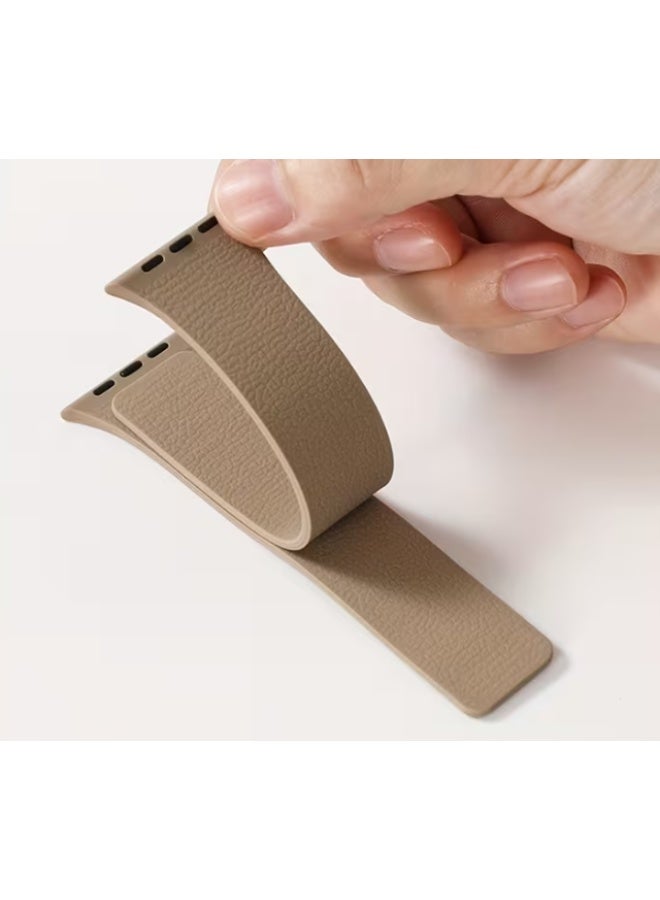 Magnetic Silicone Strap Compatible with Apple Watch Series 10/9/8/7/6/5/4/3, One Size, Soft Sports Wristband for Men and Women - Image 3