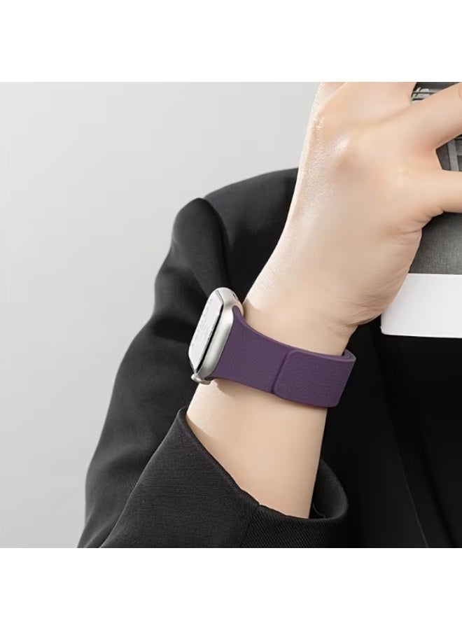 Magnetic Silicone Strap Compatible with Apple Watch Series 10/9/8/7/6/5/4/3, One Size, Soft Sports Wristband for Men and Women - Image 5