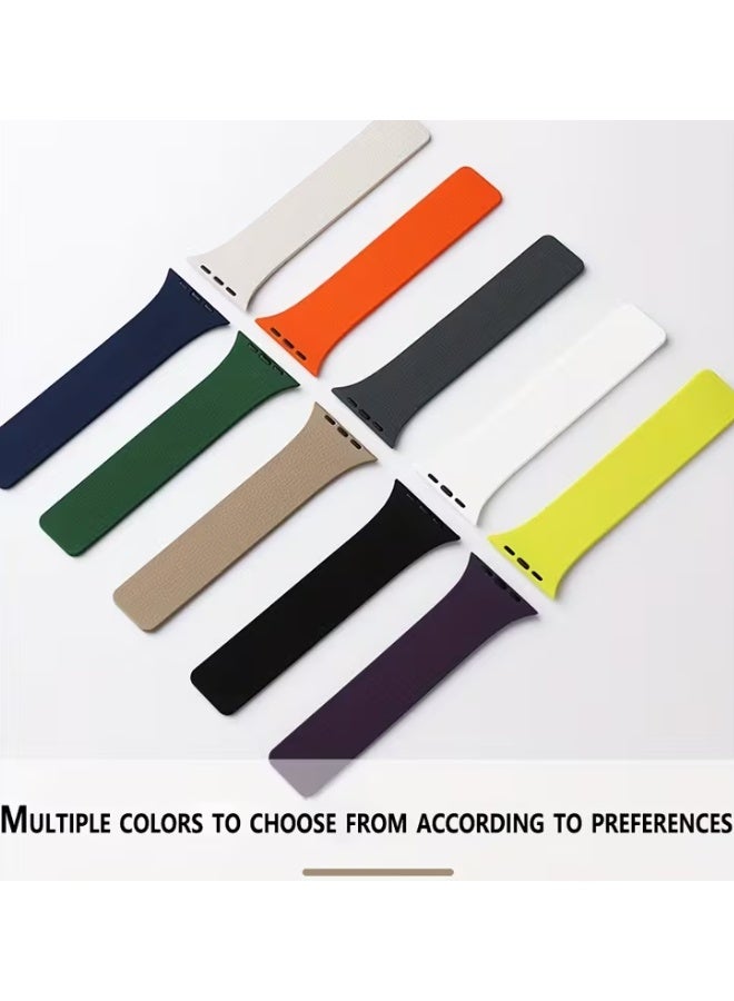 Magnetic Silicone Strap Compatible with Apple Watch Series 10/9/8/7/6/5/4/3, One Size, Soft Sports Wristband for Men and Women - Image 2
