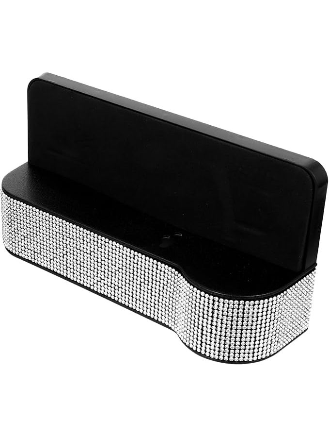 Glitter Diamond Studded Car Seat Gap Organizer Storage Box For Master Driver - Image 1