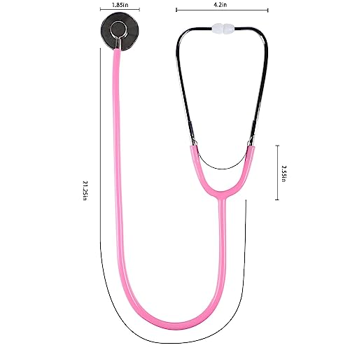 MorTime Dual Head Stethoscope, Real Working Stethoscope for Kids Cosplay, Educational Equipment, Pink (1 pc) - Image 3