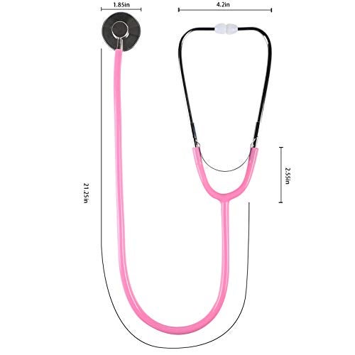 MorTime Dual Head Stethoscope, Real Working Stethoscope for Kids Cosplay, Educational Equipment, Pink (1 pc) - Image 5