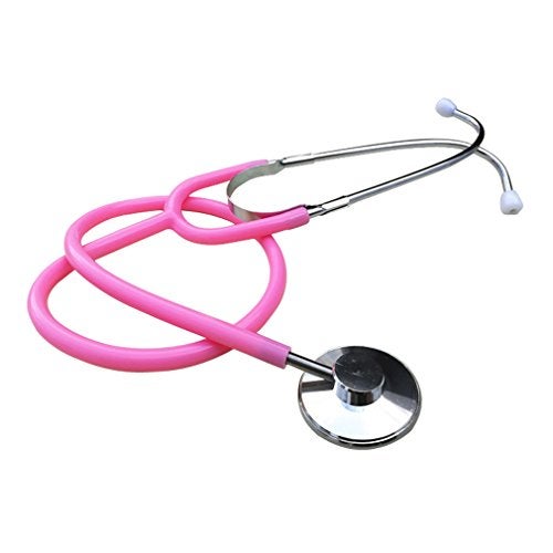 MorTime Dual Head Stethoscope, Real Working Stethoscope for Kids Cosplay, Educational Equipment, Pink (1 pc) - Image 1