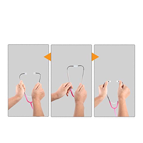 MorTime Dual Head Stethoscope, Real Working Stethoscope for Kids Cosplay, Educational Equipment, Pink (1 pc) - Image 2