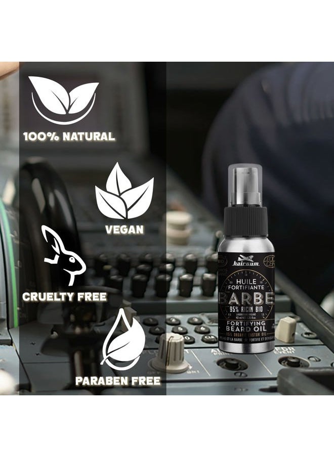 Hairgum - Organic Fortifying Beard Oil - Daily Care Oil Moisturizer for Facial Skin and Beard Growth - Keeps Facial Hair Well Watered and Toned up - Beard Oil for Supple Skin and Itch Free Soft Beard - Image 1