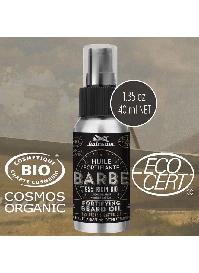 Hairgum - Organic Fortifying Beard Oil - Daily Care Oil Moisturizer for Facial Skin and Beard Growth - Keeps Facial Hair Well Watered and Toned up - Beard Oil for Supple Skin and Itch Free Soft Beard - Image 1