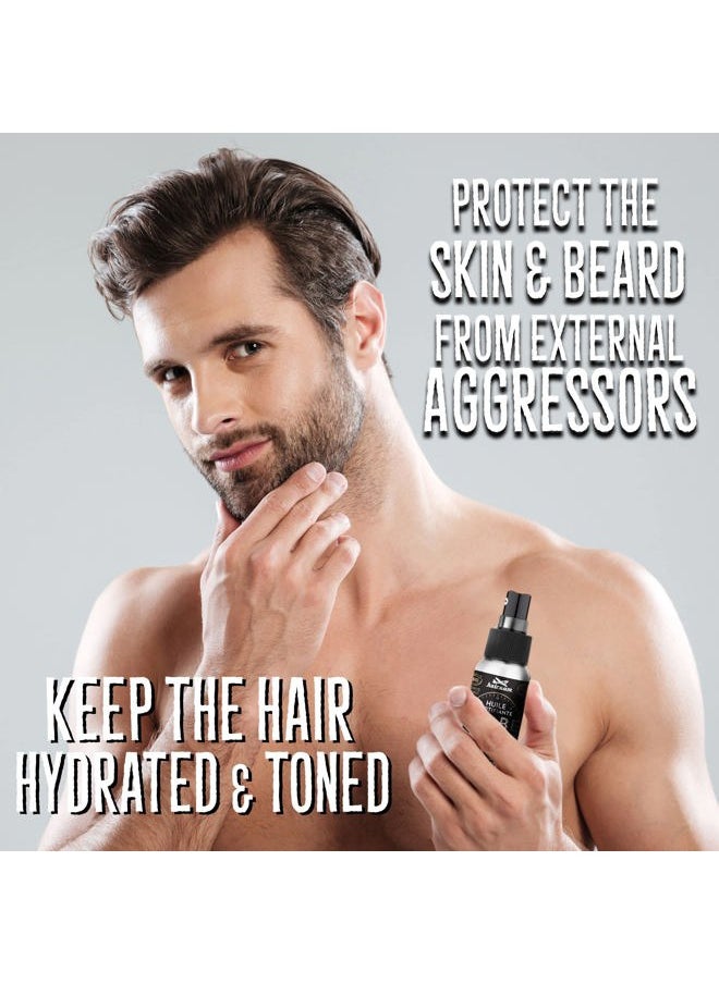 Hairgum - Organic Fortifying Beard Oil - Daily Care Oil Moisturizer for Facial Skin and Beard Growth - Keeps Facial Hair Well Watered and Toned up - Beard Oil for Supple Skin and Itch Free Soft Beard - Image 1