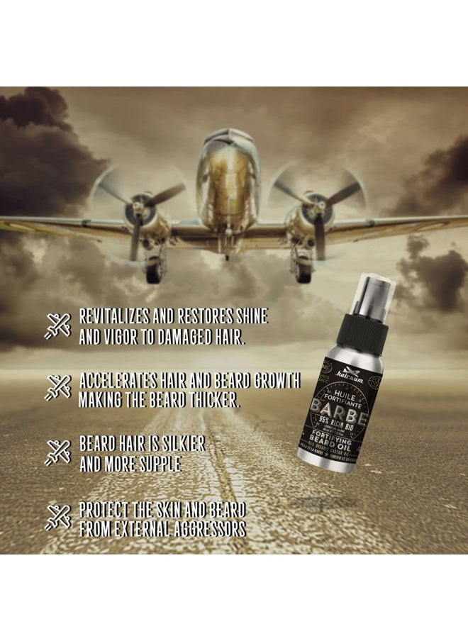 Hairgum - Organic Fortifying Beard Oil - Daily Care Oil Moisturizer for Facial Skin and Beard Growth - Keeps Facial Hair Well Watered and Toned up - Beard Oil for Supple Skin and Itch Free Soft Beard - Image 1