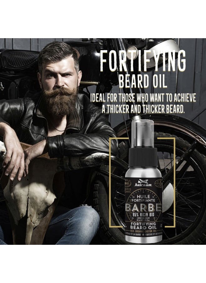 Hairgum - Organic Fortifying Beard Oil - Daily Care Oil Moisturizer for Facial Skin and Beard Growth - Keeps Facial Hair Well Watered and Toned up - Beard Oil for Supple Skin and Itch Free Soft Beard - Image 1