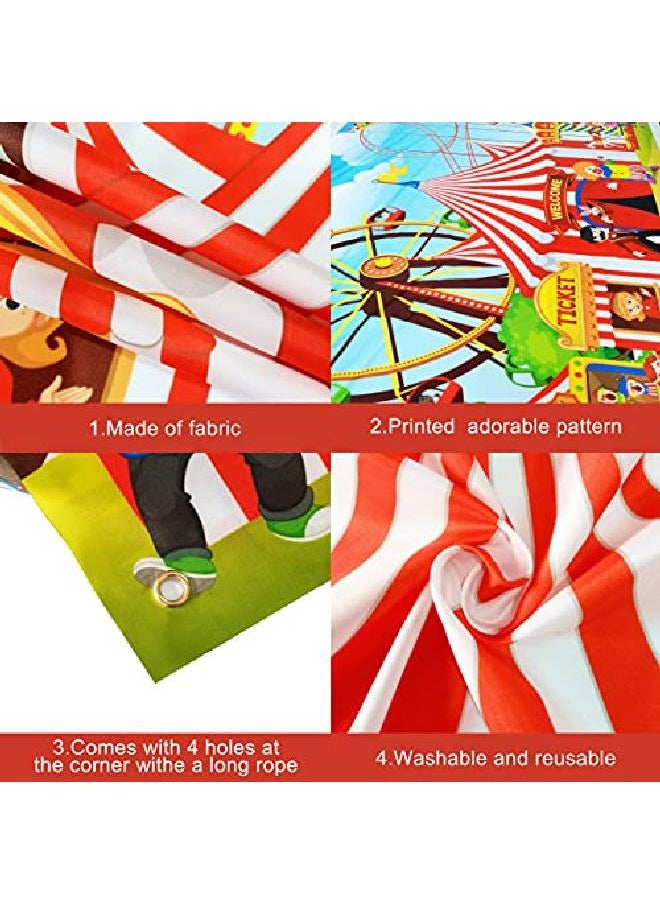 KATCHON - Carnival Banner For Carnival Party Decorations Large 72X44 Inch | Carnival Decorations For Birthday Party | Circus Theme Party Decorations | Carnival Decorations | Carnival Backdrops For Party - Image 1
