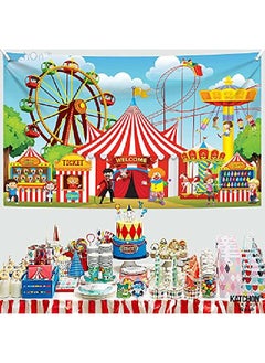 KATCHON Carnival Banner For Carnival Party Decorations Large 72X44 Inch | Carnival Decorations For Birthday Party | Circus Theme Party Decorations | Carnival Decorations | Carnival Backdrops For Party  - Image 5