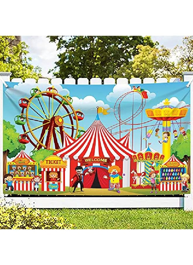 KATCHON - Carnival Banner For Carnival Party Decorations Large 72X44 Inch | Carnival Decorations For Birthday Party | Circus Theme Party Decorations | Carnival Decorations | Carnival Backdrops For Party - Image 1