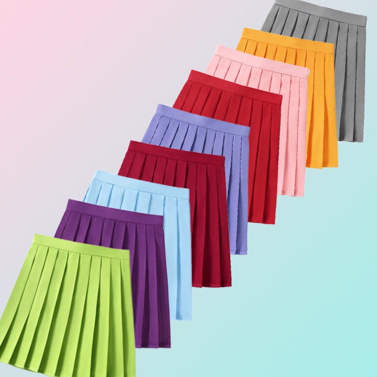 Solid Color Anime Cos High Waist College Style Pleated Folding Skirt Class Uniform Performance Chorus Men'S And Women'S Short Skirt - Image 2