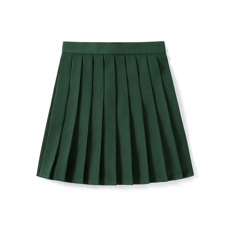 Solid Color Anime Cos High Waist College Style Pleated Folding Skirt Class Uniform Performance Chorus Men'S And Women'S Short Skirt - Image 1