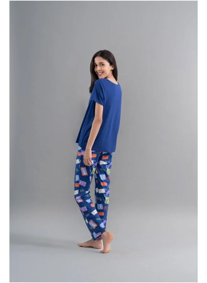 نسيسيرا Wanderlust Blue Modal Pajama Set