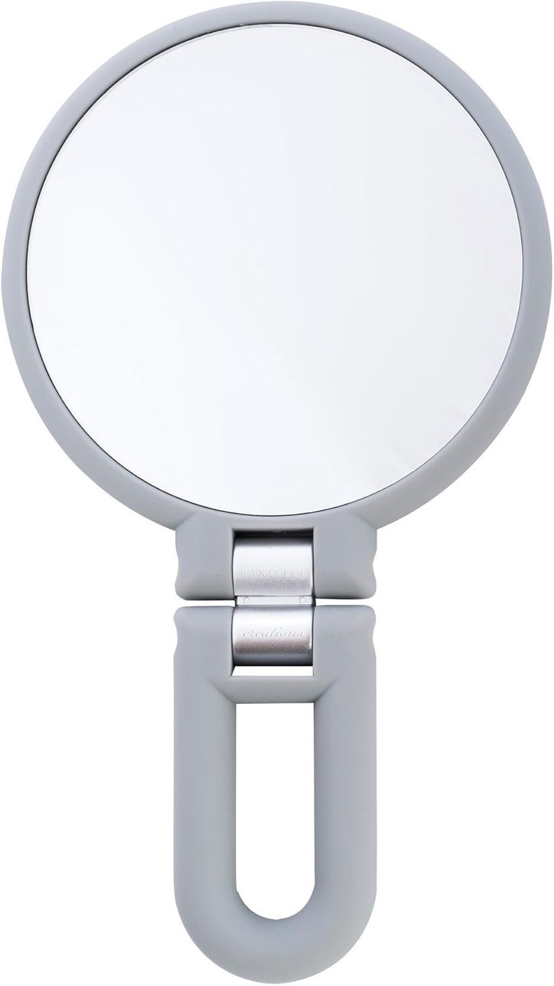 Danielle Magnification Folding Makeup Mirror Grey 15X
