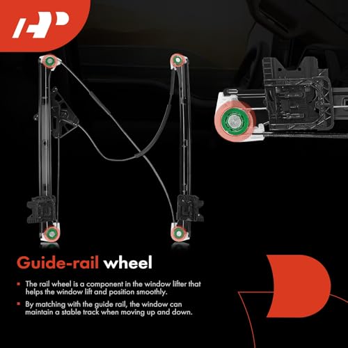 A-Premium منظم نافذة كهربائية A-Premium بدون محرك متوافق مع أودي Q7 2016-2024، الجانب الأيسر الأمامي للسائق، استبدال# 4M0837461A - Image 5